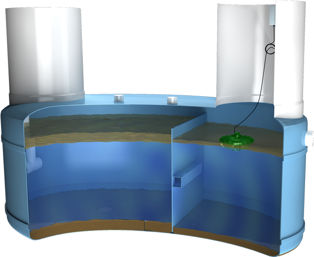 Cross Section Of A Grease Interceptor With The Fog - Chair (700x587), Png Download