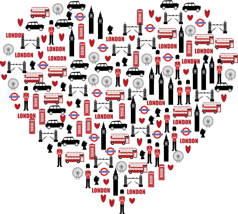 London Heart - London Clipart Heart (784x704), Png Download