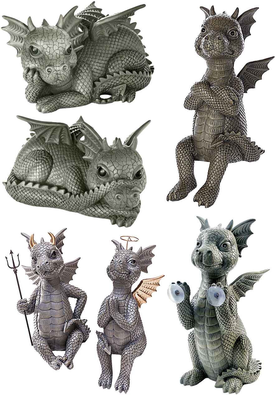 Stone Figure,mythical Creatures ,gartendeko,deco - Kantenhocker Lucky (882x1280), Png Download