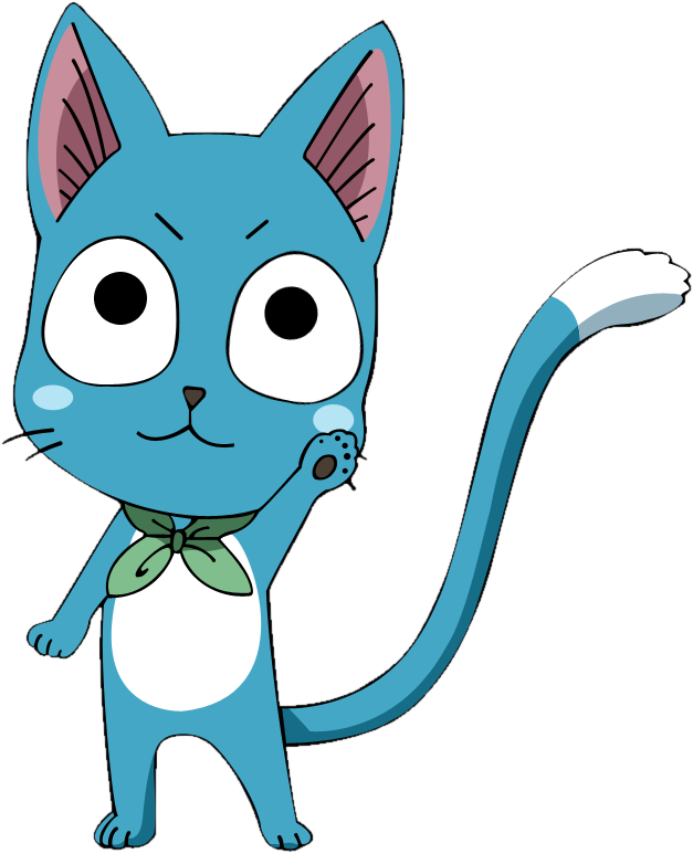 Happy - - Happy Fairy Tail Chibi (643x782), Png Download