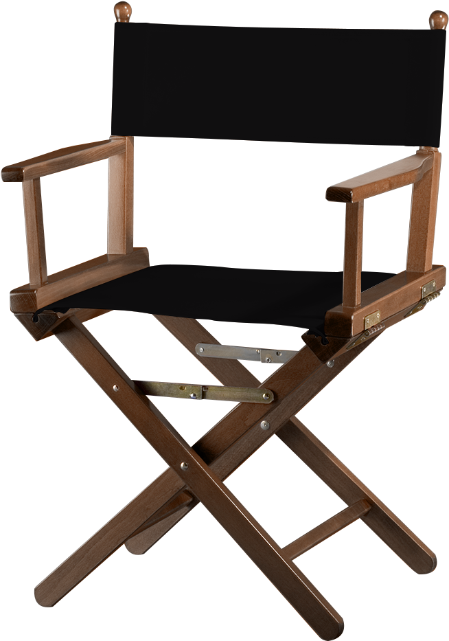 Director´s Chair "alfred" - Silla De Director Negra (660x940), Png Download