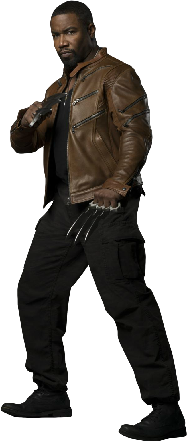 Bronze Tiger Leather Jacket - Michael Jai White Png (1024x1534), Png Download