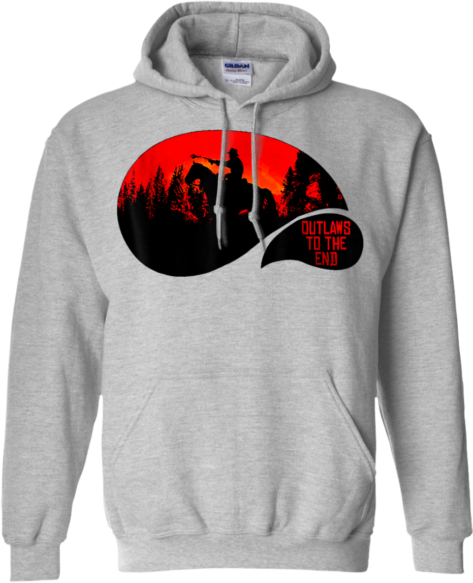 Red Moon Cowboy Red Dead Redemption 2 Shirt G185 Gildan - Hawaii Zip Up Hoodies (1155x1155), Png Download