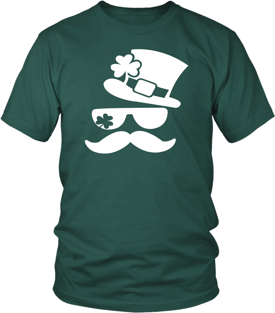 Shamrock Leprechaun Hat Beard Funny Irish St Patricks - T-shirt (1024x1024), Png Download