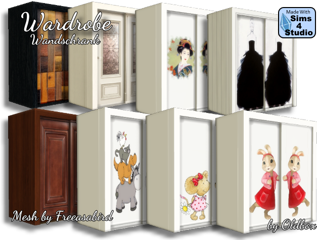 Top Sims Sims Wardrobe Sims Wandschrank Sims Download - Cupboard (640x480), Png Download