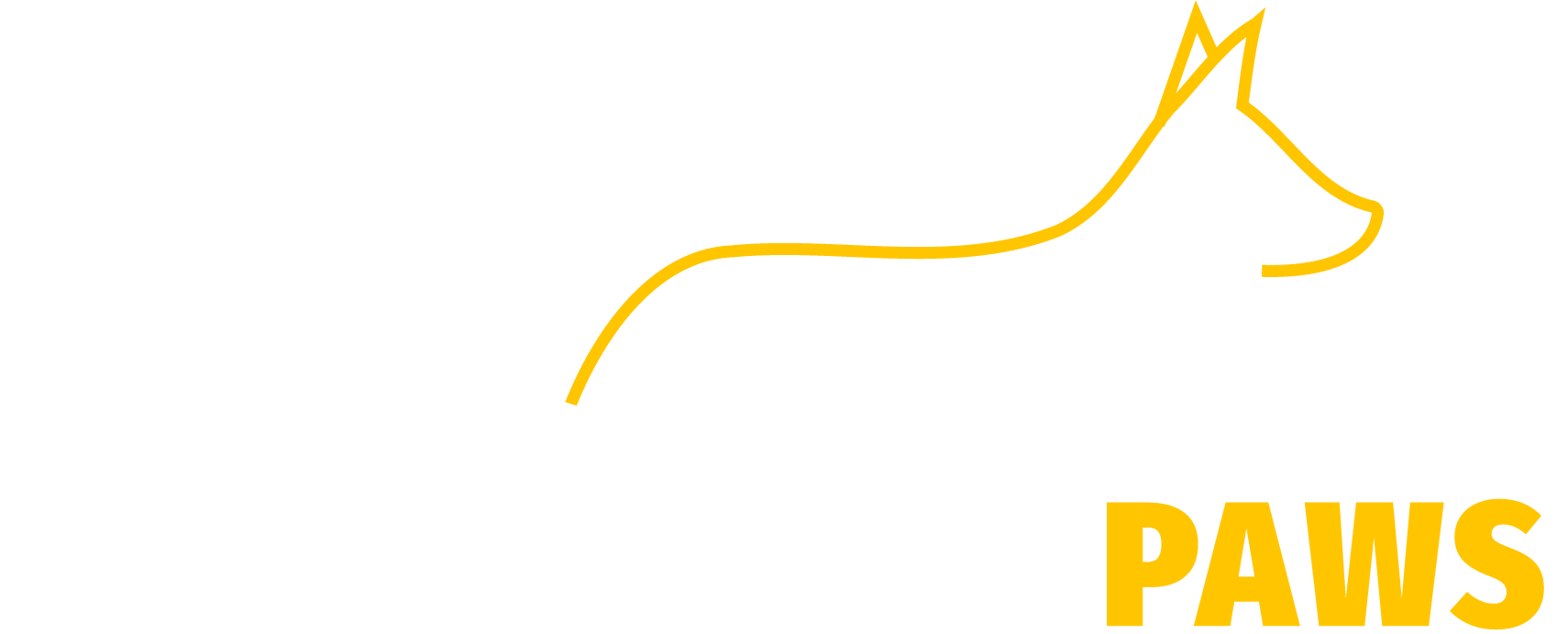 Inverted White Dorchester Paws Logo - Graphic Design (1710x691), Png Download