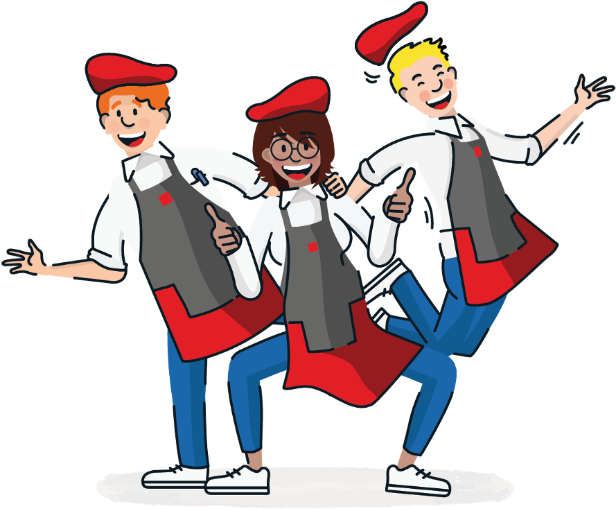 Pelle, Paula And Peter - Cartoon (1600x783), Png Download