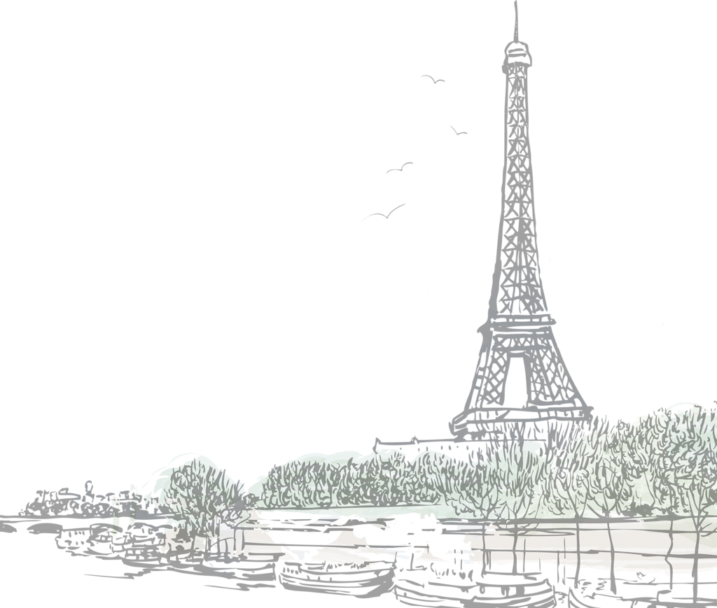 Drawn Eiffel Tower Landmark - Vẽ Tháp Paris (1024x869), Png Download
