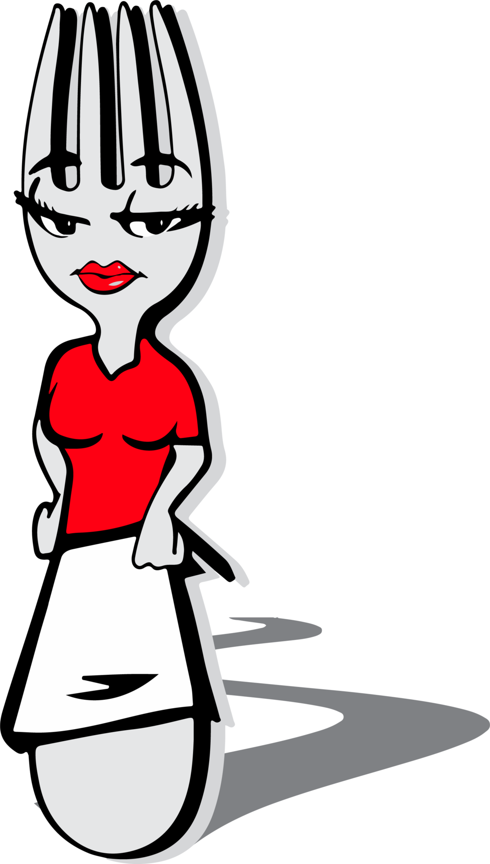 Fork Clipart Png (1000x1762), Png Download