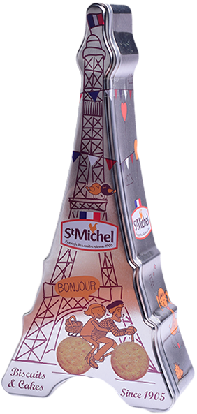 St Michel Butter Biscuits Eiffel Tower Box - Tower (850x850), Png Download