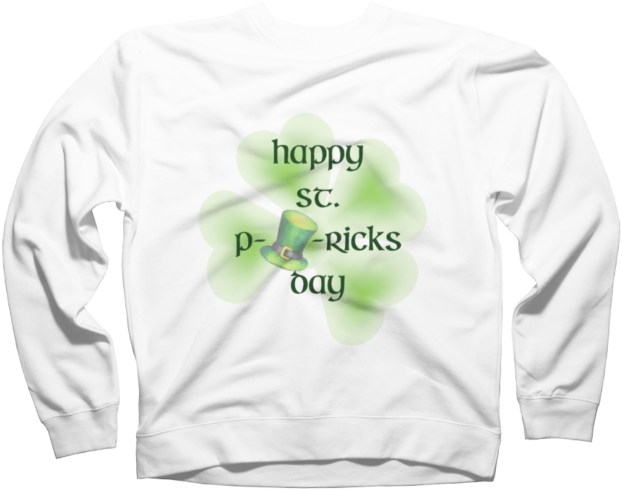 Ombre Green And White Zentangle Shamrock $44 - Sweater (650x650), Png Download