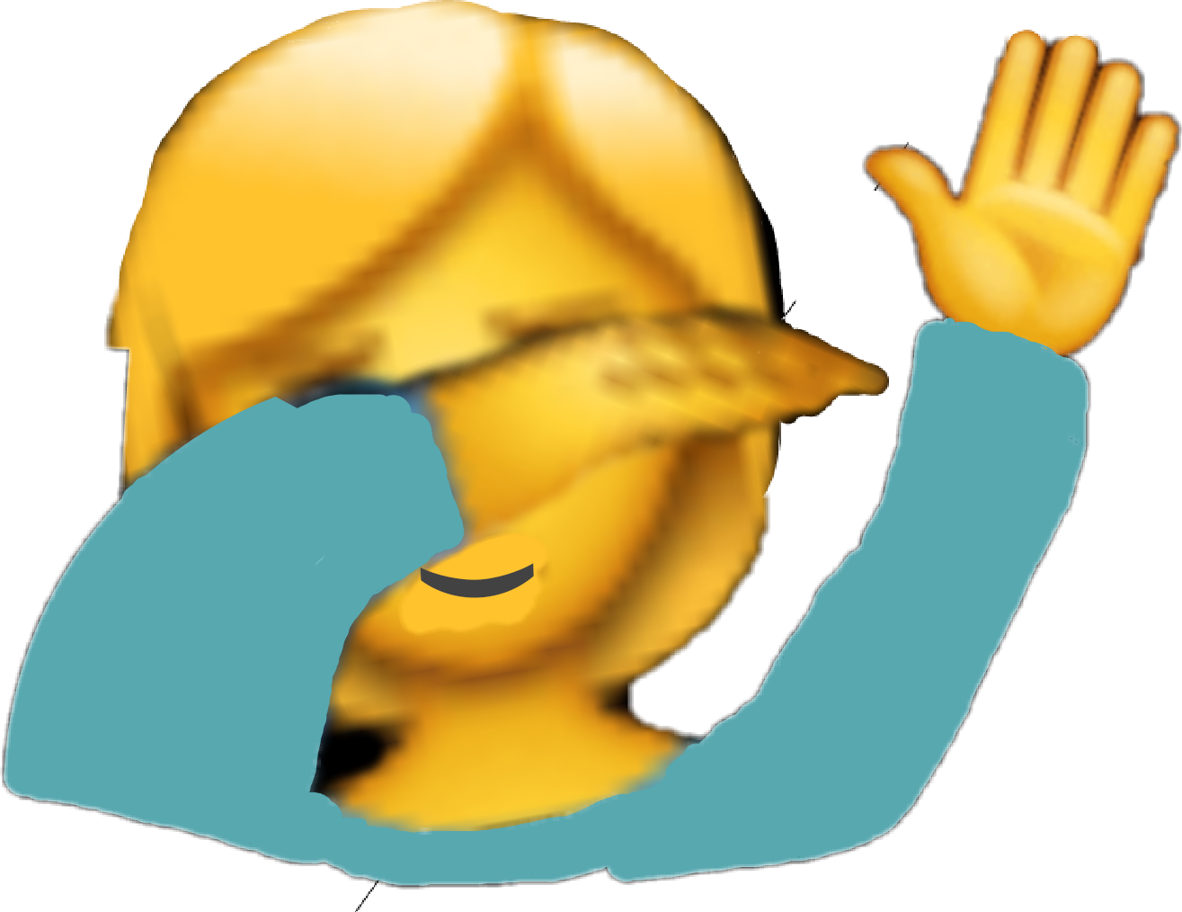 Emoji Dab Sticker By Sara Paula Araya Esquivel (1024x790), Png Download