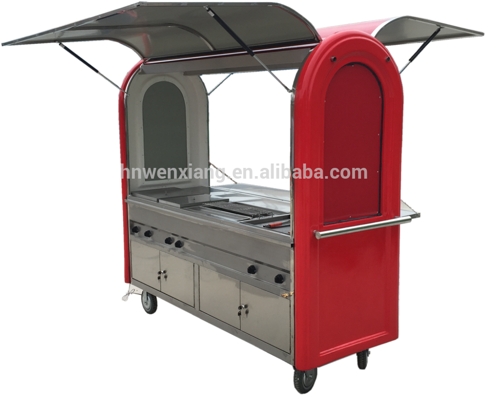 Cheap Hand Push Food Cart For Sale/ice Cream Push Cart - Harga Gerai Burger (1000x888), Png Download