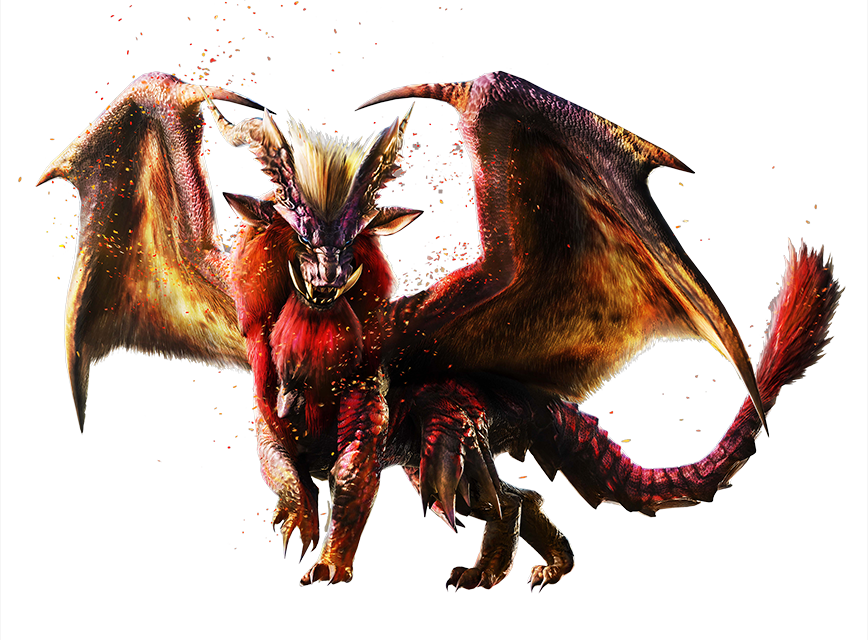 Admirably Wyvern Dragon 3d Model 3ds Max Files Free - Monster Hunter World Teostra (868x640), Png Download