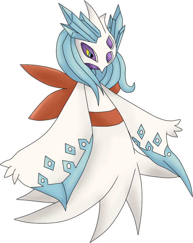 15,906,000 Exp - Pokemon Froslass Mega Evolution (635x800), Png Download
