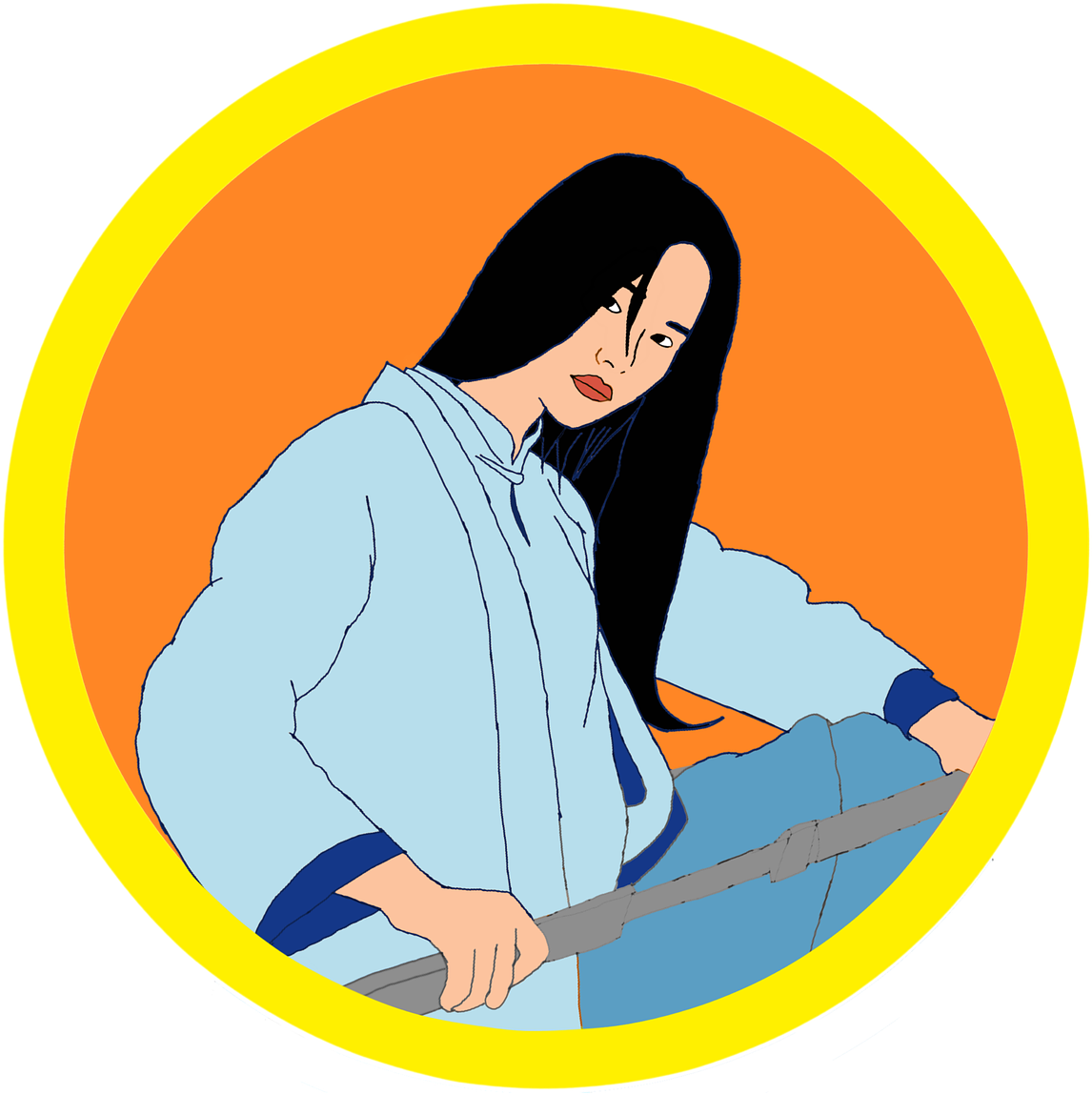 Asian Oman Beauty - Sitting (1280x1280), Png Download