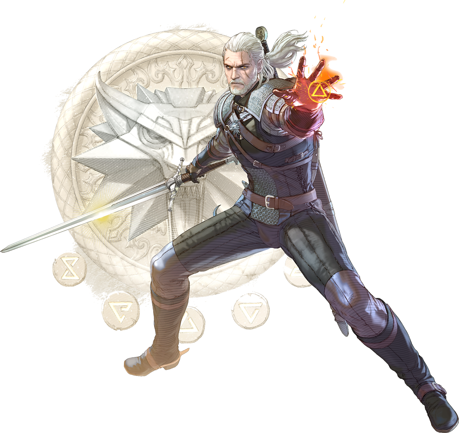 Geralt De Rivia Mostrará Sus Habilidades En "soul Calibur - Geralt Of Rivia Soul Calibur 6 (1600x1510), Png Download