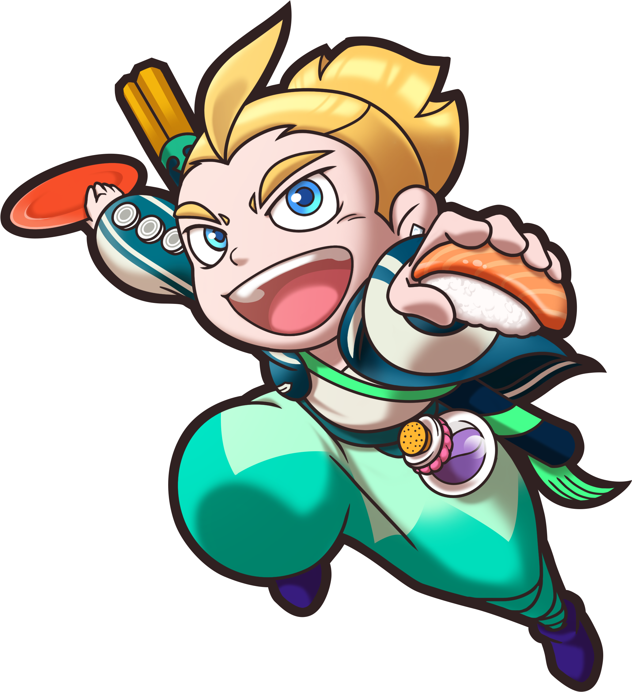 3ds E32017 Character - Sushi Striker The Way Of Sushido (2800x2800), Png Download