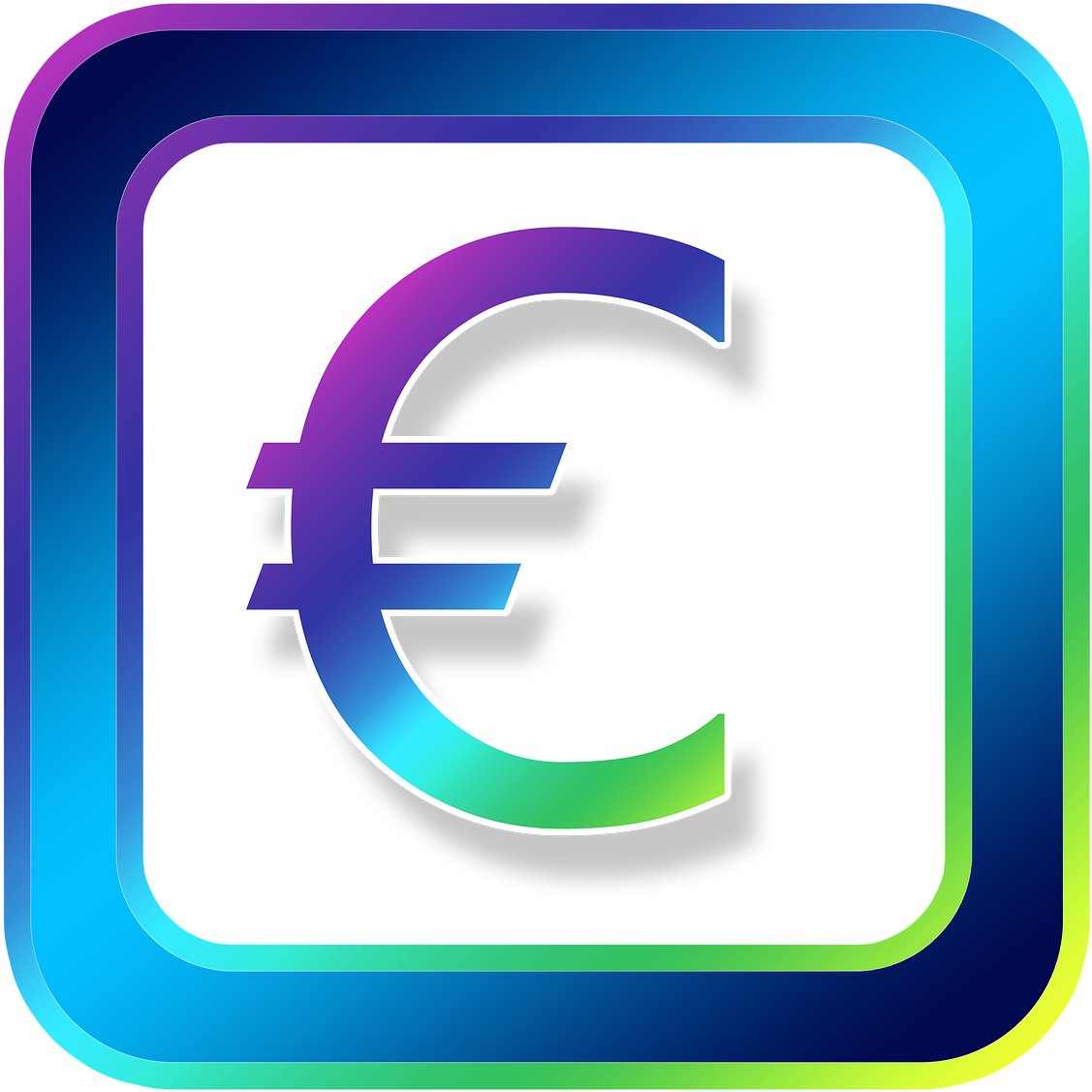 Icon Euro Symbols - Icon (1280x1280), Png Download