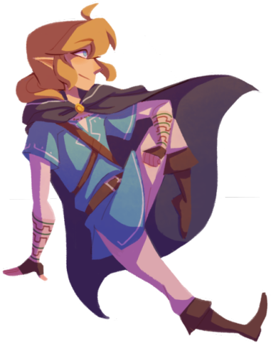 Link Zelda Png - Zelda And Link Botw Transparent (500x703), Png Download