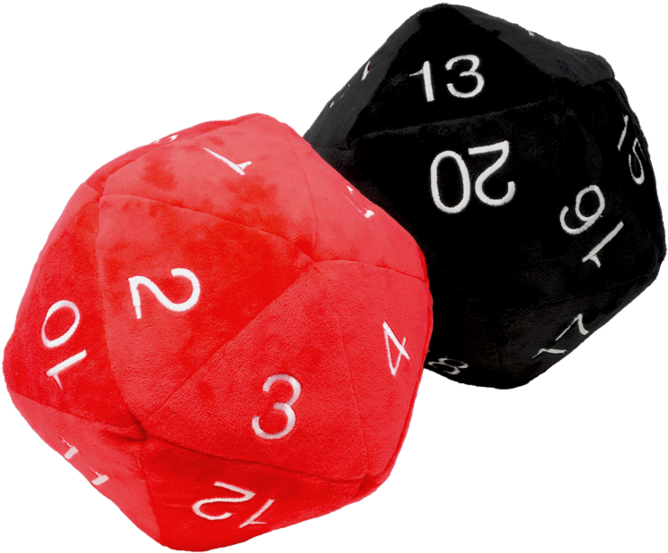 Jumbo Plush D20 From Ultra Pro In Blue / Black And - Dice Game (800x800), Png Download