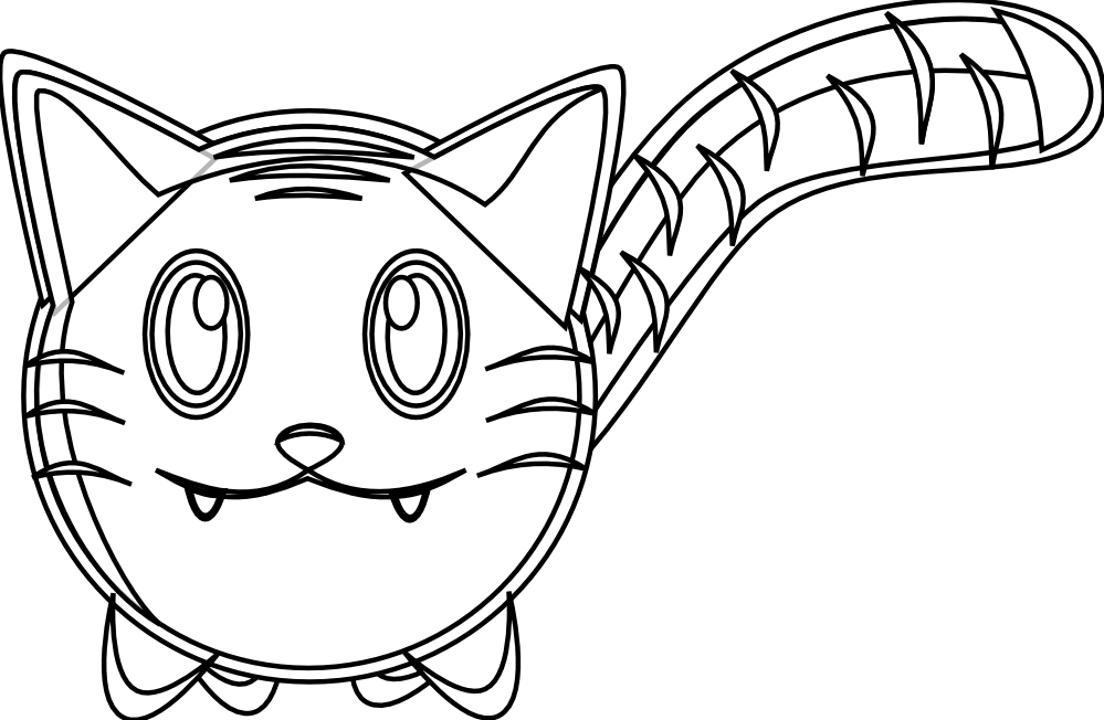 Tiger Vector Art - Coloring Book (999x652), Png Download