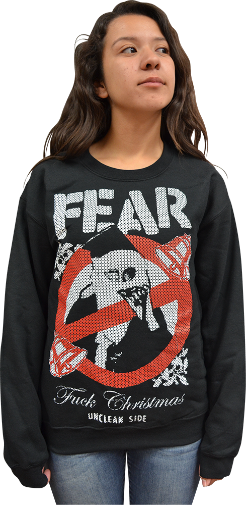 Fear "fuck Christmas" Unclean Side Ugly Christmas Sweater - Long-sleeved T-shirt (489x1000), Png Download
