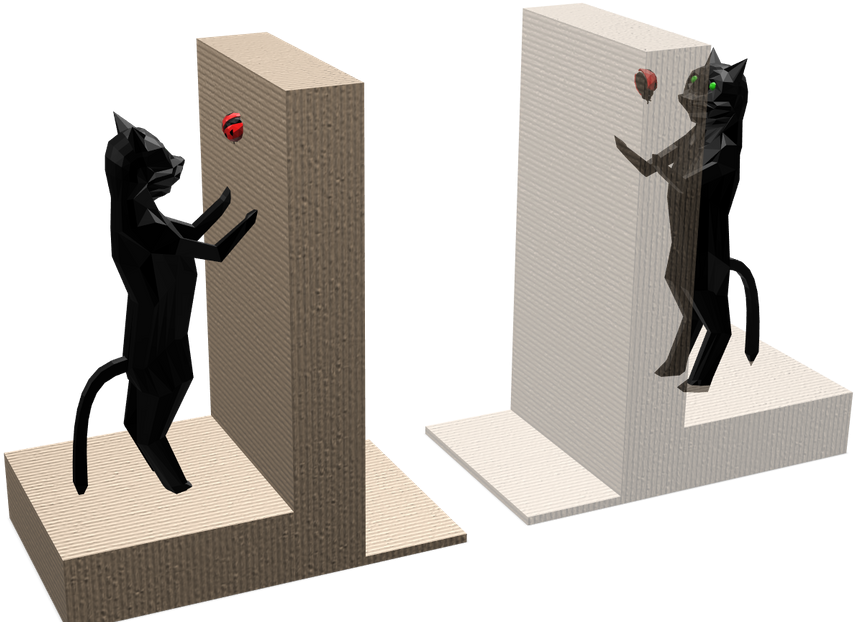 Cat & Ladybug Bookends - Statue (1200x630), Png Download
