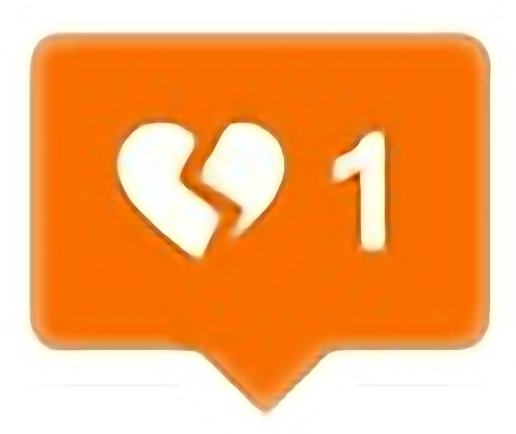 Instagram Sticker - Instagram Like Broken Heart (1024x861), Png Download