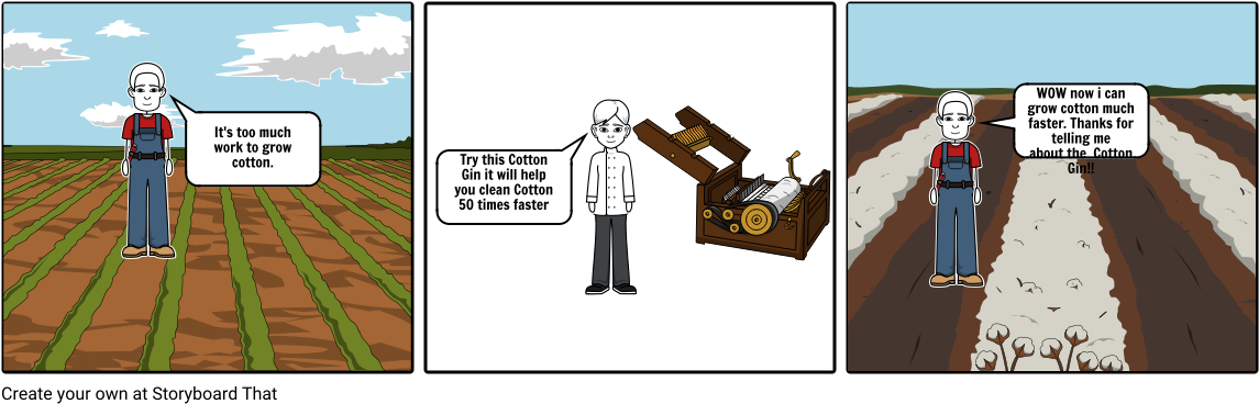 Cotton Gin - Slavery In The South And North Political Cartoon (1164x385), Png Download