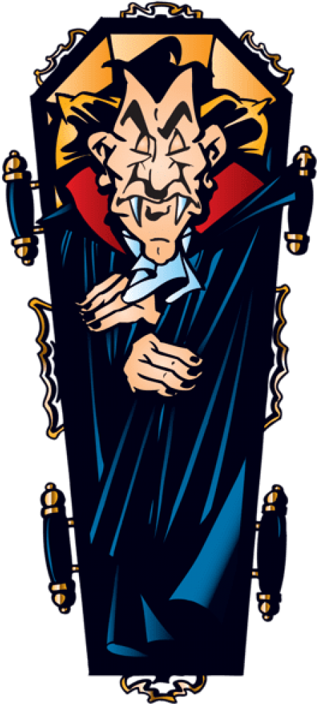 480 X 1022 3 - Vampire In Coffin Cartoon (480x1022), Png Download