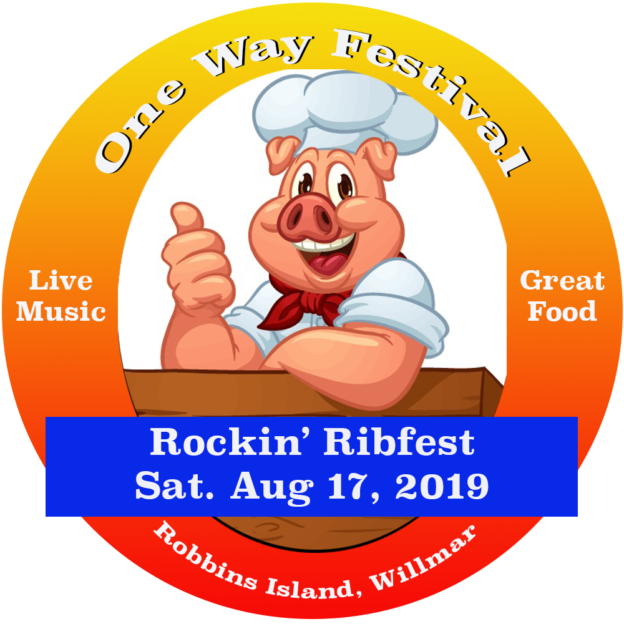 One Way Festival Rockin Ribfest - Cartoon (624x624), Png Download