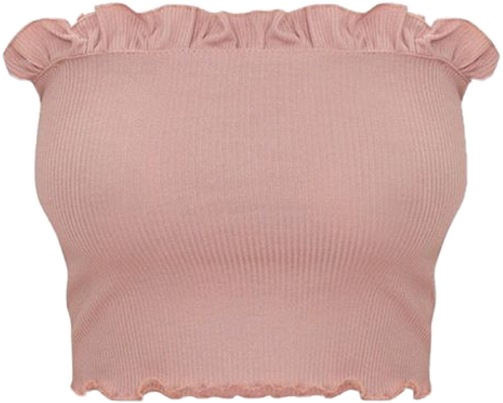#shirt #polyvore #png #pastel #pink #retro #clothes - Pink Tube Top Transparent (1024x819), Png Download