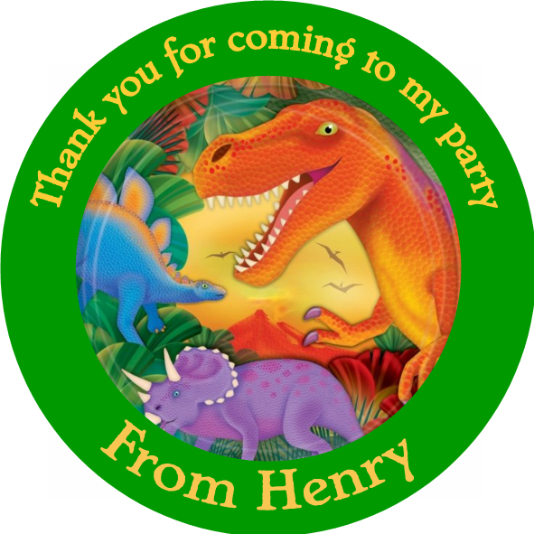 Dinosaur Party Supplies (591x591), Png Download