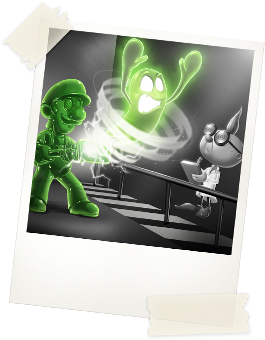 Read All About The Birth Of This Greener Ghost-grabbing - Luigi's Mansion (581x683), Png Download