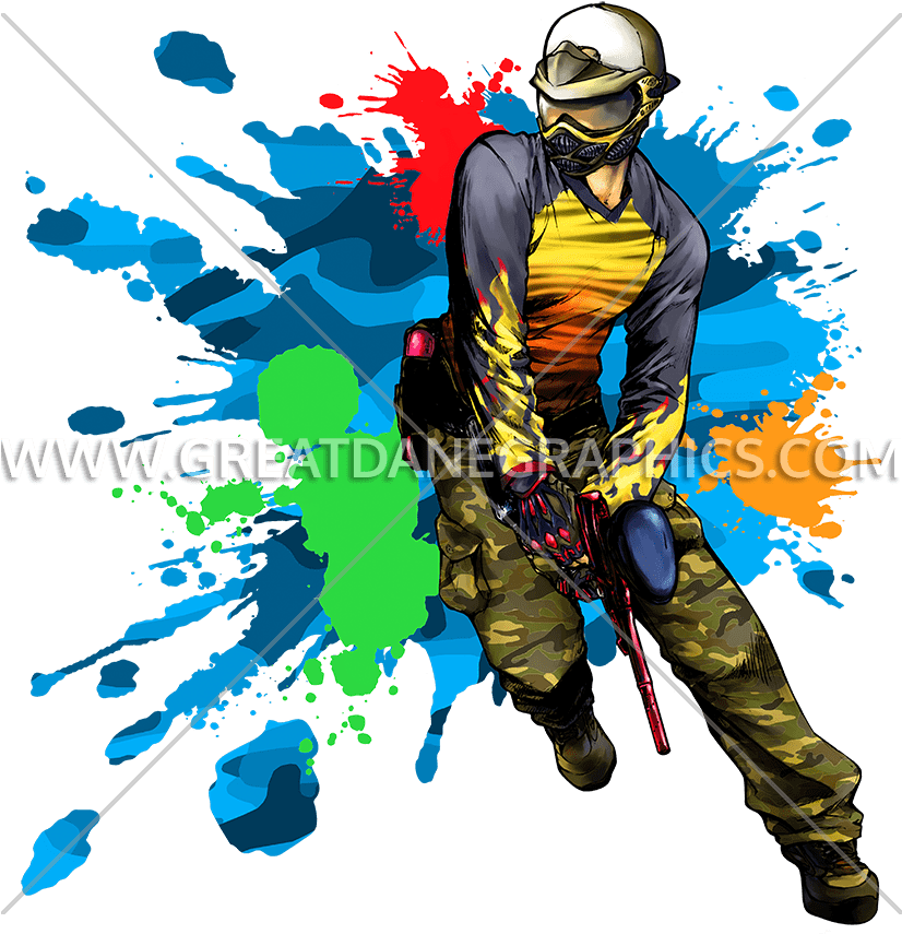 Splatter Production Ready Artwork For T Shirt - Invitation Card Team Building Paintball (825x878), Png Download