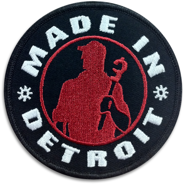 Mid Circle Patches - Made In Detroit (600x730), Png Download