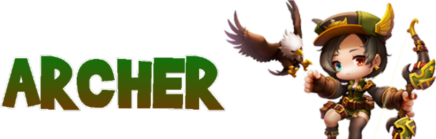 Maplestory What Type Of Archer You Want To Be - Maple Story 2 Characters (1600x480), Png Download