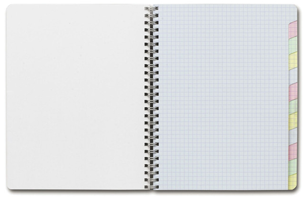 Открытая тетрадь. Тетрадь сбоку. Тетрадь сбоку. Чистый блокнотный лист. Книжка без фона.