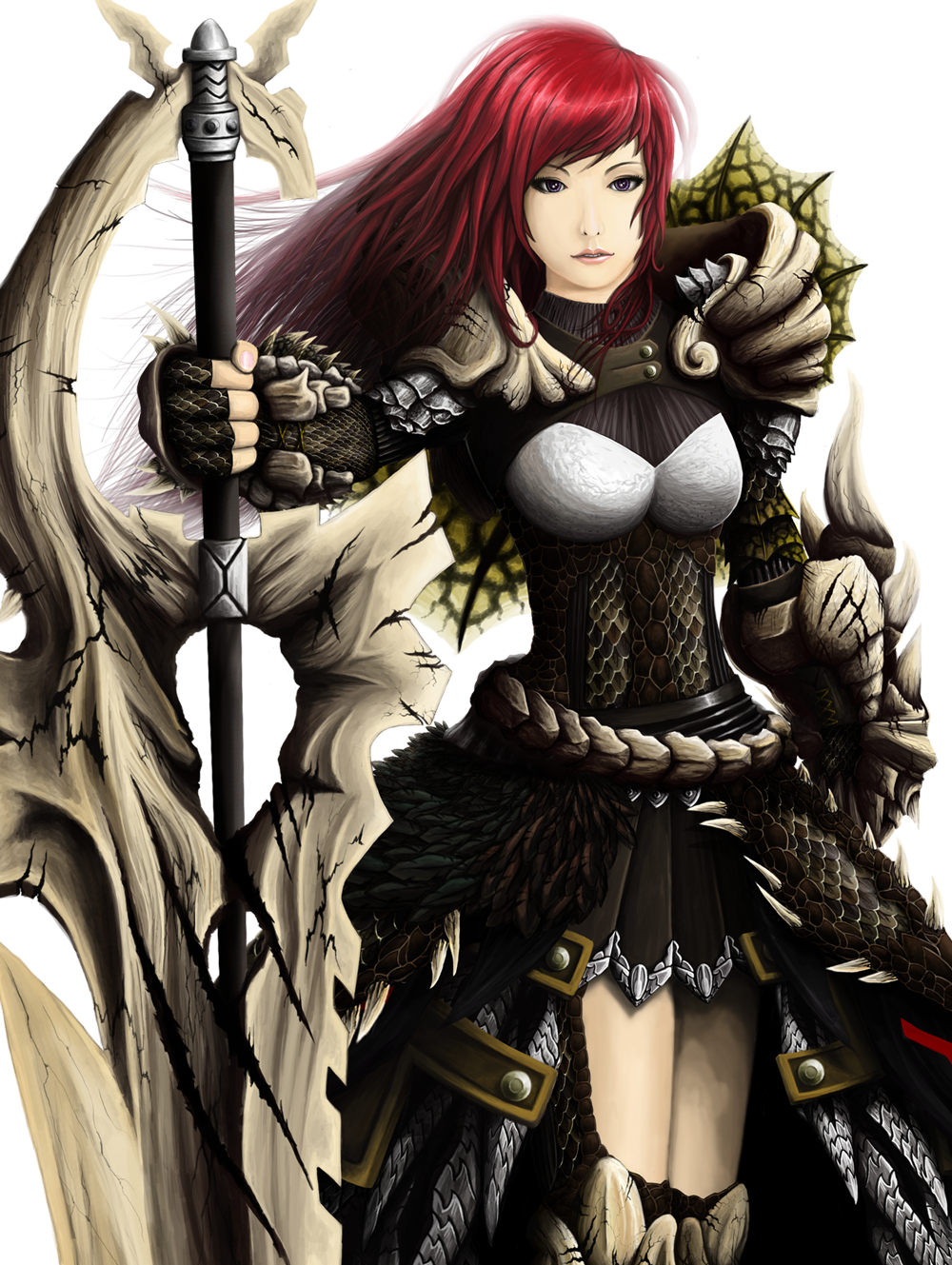 Human Female - Woman Character With Greatsword (1000x1329), Png Download