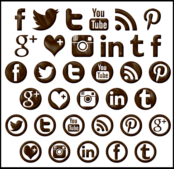 My Font With Some Styles Applied - Social Media Png Logo Black (594x576), Png Download
