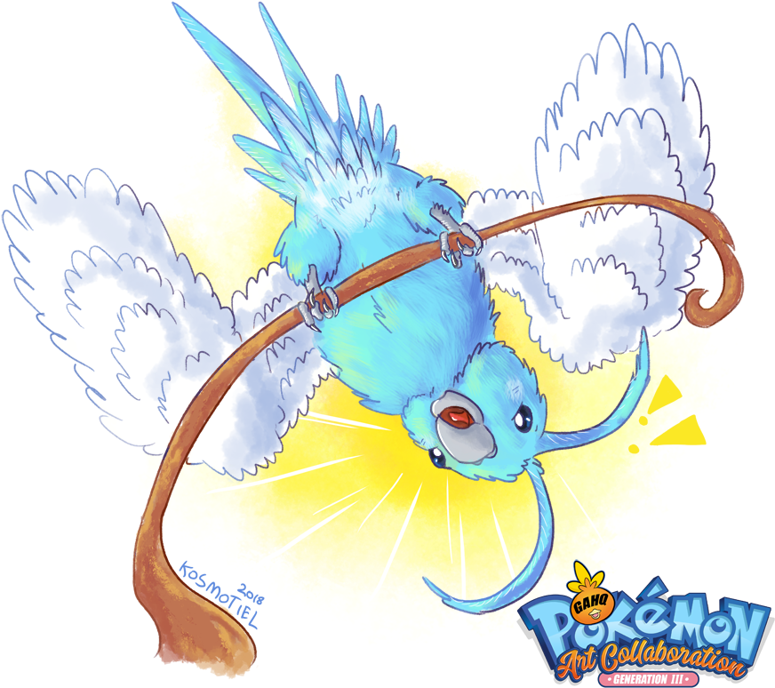 #333 Swablu Used Astonish And Feather Dance In Our - Cartoon (900x809), Png Download