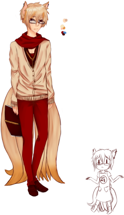 “ Ninetales Gijinka Gonna Redesign Him Soon ” - Cartoon (500x735), Png Download