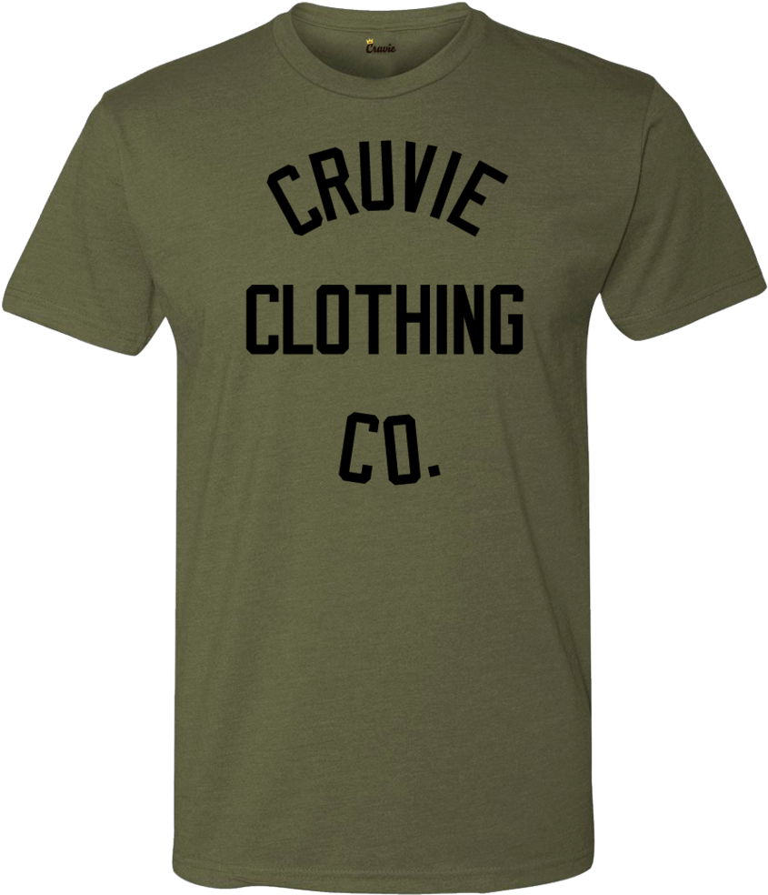 Cruvie Mens Tshirt Militarygreen Blk Ccc (1000x1000), Png Download