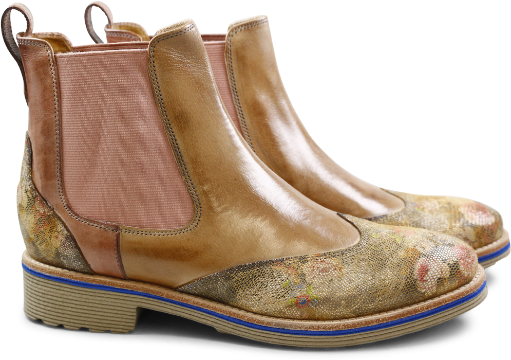 Ankle Boots Amelie 13 Floret Curcuma Ash Rose Elastic - Chelsea Boot (1024x1024), Png Download