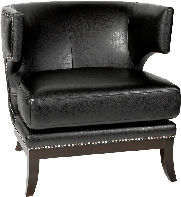Rental, Chair, Seat, Seating, Club Chair, Black, Leather, - Club Chair (980x980), Png Download
