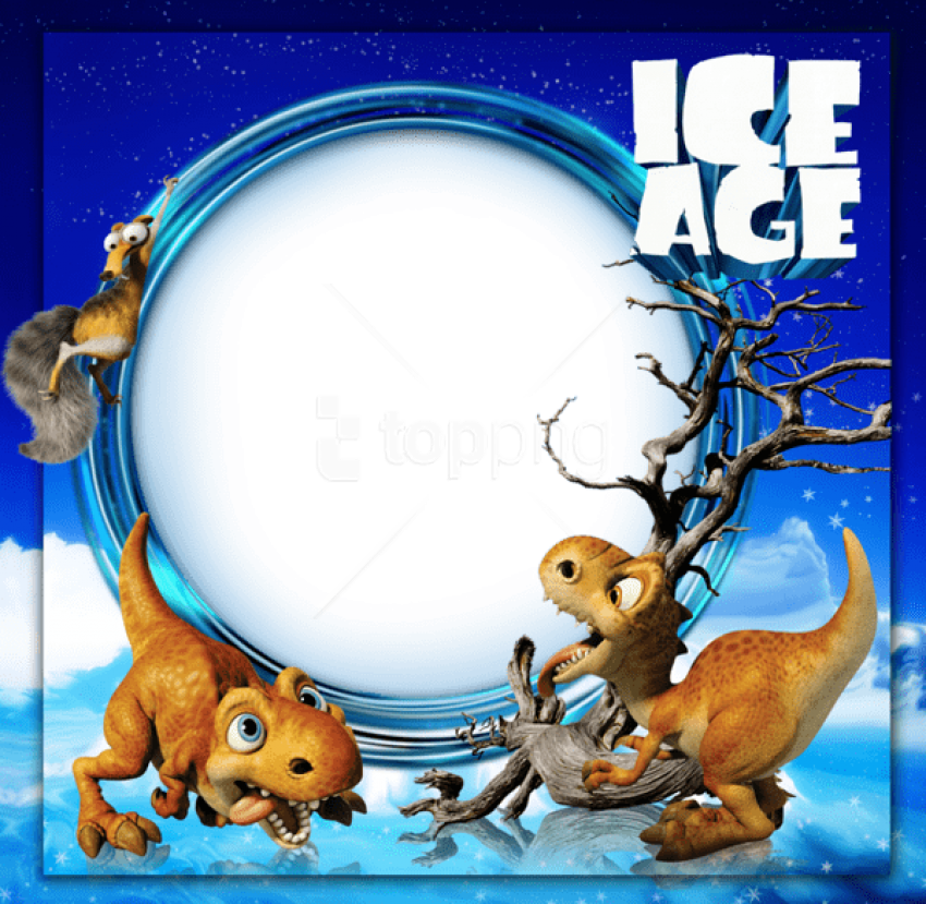 Free Png Best Stock Photos Ice Age Kids Photo Frame - Ice Age Frame Png (850x829), Png Download