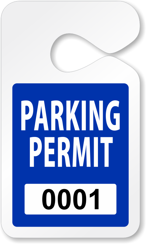 Parking Pass - Printing (480x800), Png Download