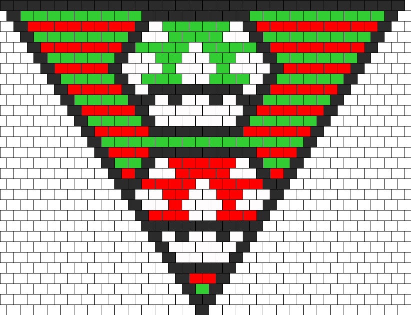 Mario Mushroom Bandana Bead Pattern - Bruges (823x630), Png Download