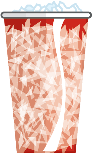 Un Poco De Soda Fría En Un Vaso De Papel Lleno De Hielo - Vase (859x544), Png Download